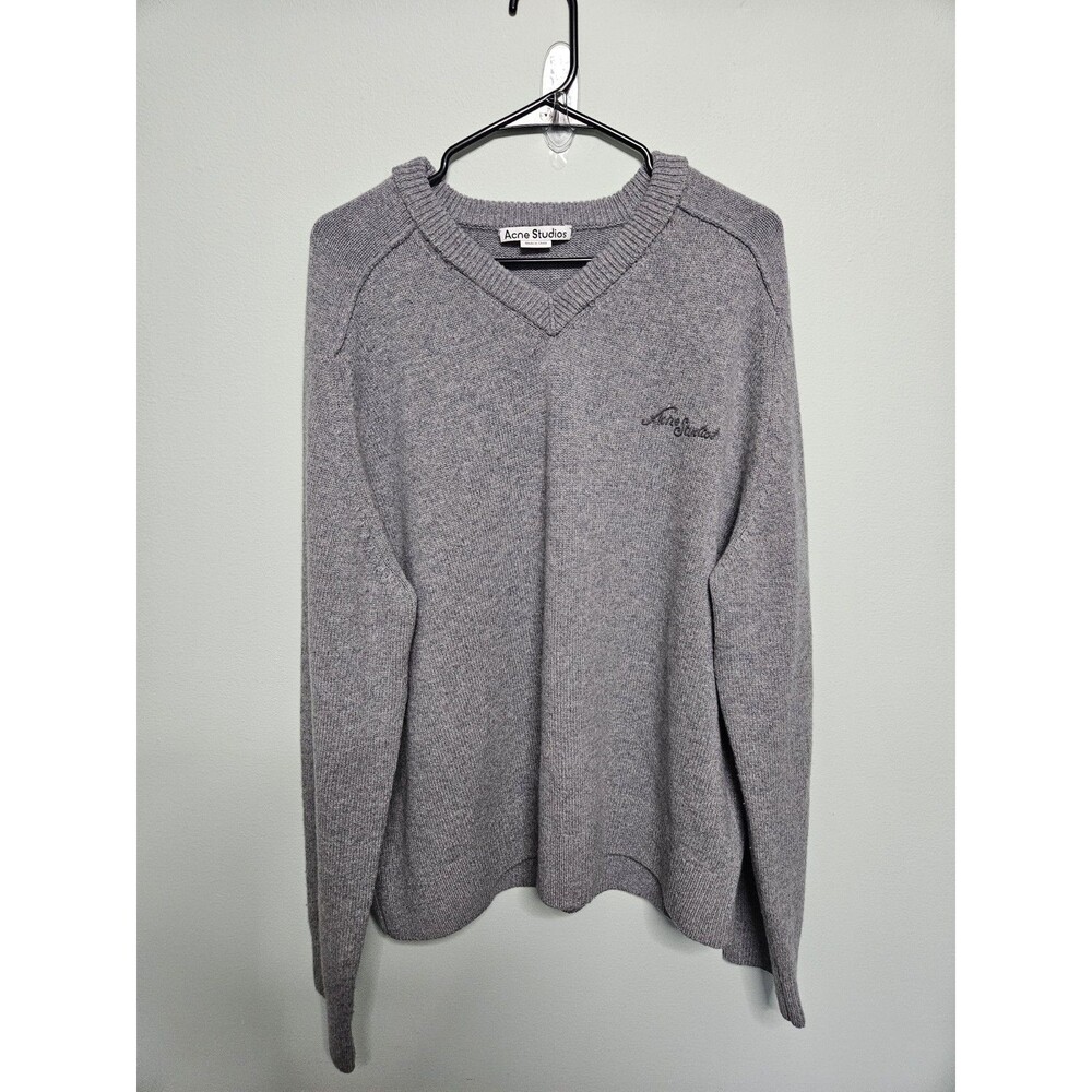 Sz XL - Acne Studios Kluxey Yak-Wool Sweater Gray MSRP $750